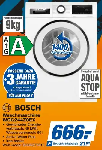 expert Techno Land BOSCH Waschmaschine WGG244Z0EX Angebot