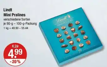 V Markt Lindt Mini Pralines Angebot