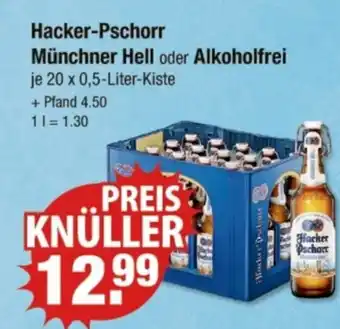 V Markt Hacker-Pschorr Münchner Hell oder Alkoholfrei Angebot