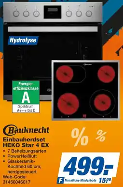 expert Techno Land Bauknecht Einbauherdset HEKO Star 4 EX Angebot