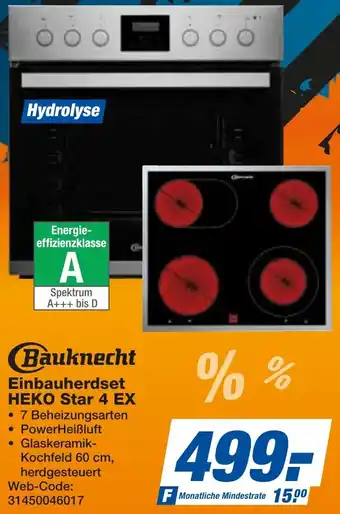 expert Techno Land Bauknecht Einbauherdset HEKO Star 4 EX Angebot