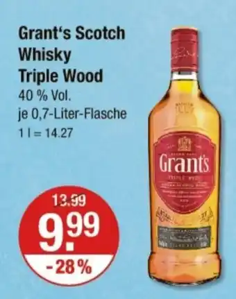 V Markt Grant's Scotch Whisky Triple Wood Angebot