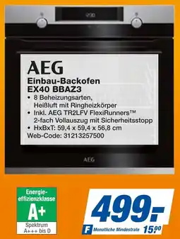 expert Techno Land AEG Einbau-Backofen EX40 BBAZ3 Angebot