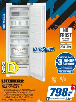 expert Techno Land LIEBHERR Gefrierschrank FNd 5026-22 Angebot