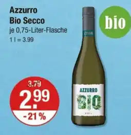 V Markt Azzurro Bio Secco Angebot