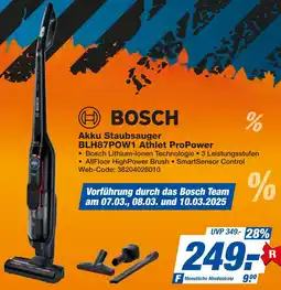 expert Techno Land BOSCH Akku Staubsauger BLH87POW1 Athlet ProPower Angebot