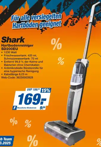 expert Techno Land Shark Hartbodenreiniger SD200EU Angebot