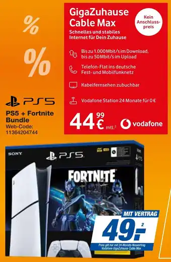 expert Techno Land PS5 + Fortnite Bundle Angebot