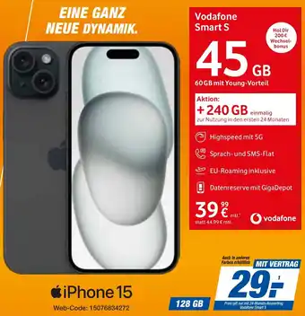 expert Techno Land Apple iPhone 15 Angebot