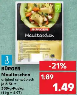 Kaufland BÜRGER Maultaschen Angebot