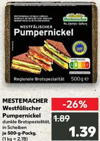 Kaufland MESTEMACHER Westfälischer Pumpernickel Angebot