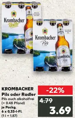 Kaufland KROMBACHER Pils oder Radler Angebot