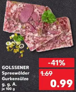 Kaufland GOLSSENER Spreewälder Gurkensülze g.g. A. Angebot