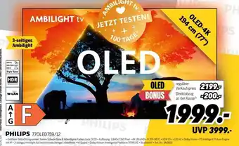 MEDIMAX Philips 77oled759/12 Angebot