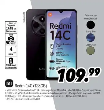 MEDIMAX Xiaomi smartphone redmi 14c Angebot