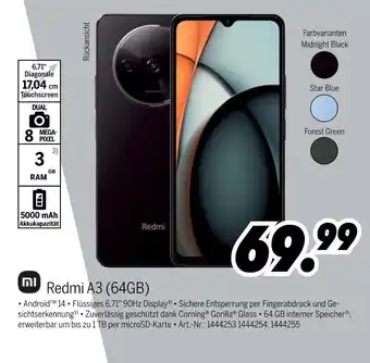 MEDIMAX Xiaomi redmi a3 (64gb) Angebot