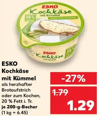 Kaufland ESKO Kochkäse mit Kümmel Angebot