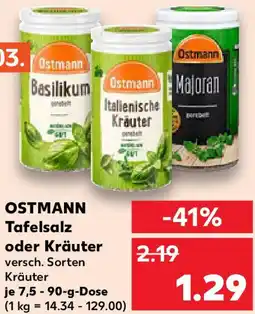 Kaufland OSTMANN Tafelsalz oder Kräuter Angebot