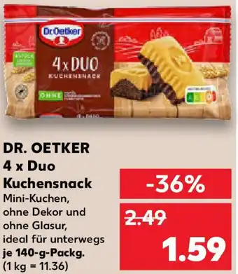 Kaufland DR. OETKER 4 x Duo Kuchensnack Angebot