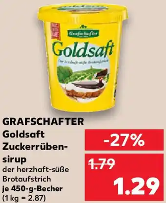 Kaufland GRAFSCHAFTER Goldsaft Zuckerrübensirup Angebot