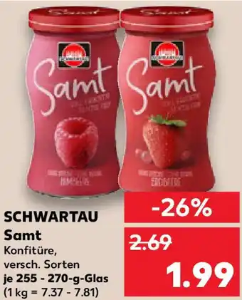 Kaufland SCHWARTAU Samt Angebot