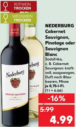 Kaufland NEDERBURG Cabernet Sauvignon, Pinotage oder Sauvignon Blanc Angebot