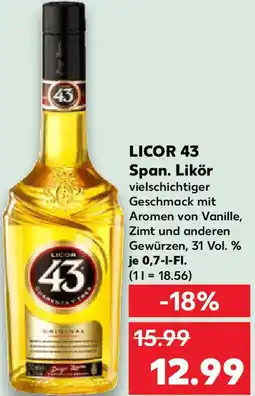 Kaufland LICOR 43 Span. Likör Angebot