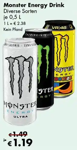 Travel Free Monster Energy Drink Angebot