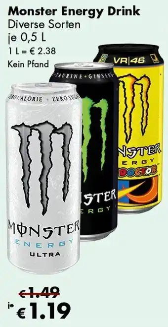 Travel Free Monster Energy Drink Angebot