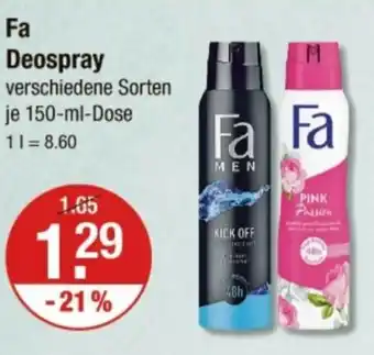 V Markt Fa Deospray Angebot