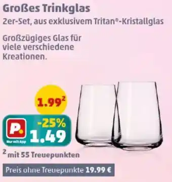 PENNY Großes Trinkglas Angebot