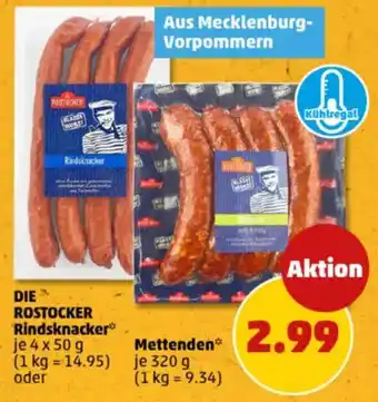 PENNY DIE ROSTOCKER Rindsknacker oder Mettenden Angebot