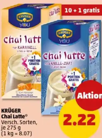 PENNY KRÜGER Chai Latte Angebot