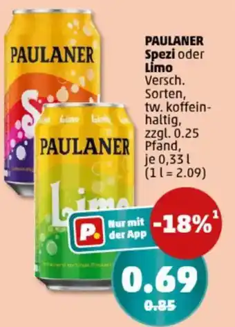 PENNY PAULANER Spezi oder Limo Angebot