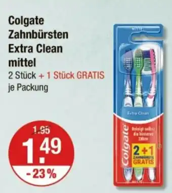 V Markt Colgate Zahnbürsten Extra Clean mittel Angebot