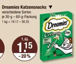 V Markt Dreamies Katzensnacks Angebot