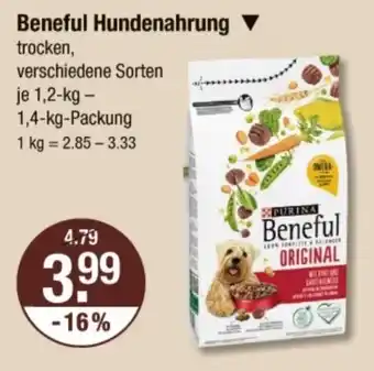 V Markt PURINA Beneful Hundenahrung Angebot