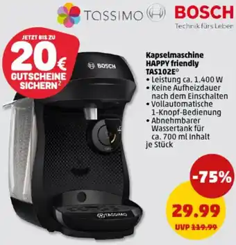 PENNY TASSIMO BOSCH Kapselmaschine HAPPY friendly TAS102E Angebot