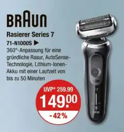 V Markt BRAUN Rasierer Series 7 71-N1000S Angebot