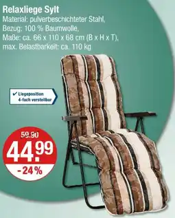 V Markt Relaxliege Sylt Angebot