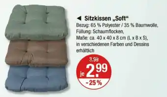 V Markt GO-DE TEXTIL Sitzkissen,,Soft" Angebot