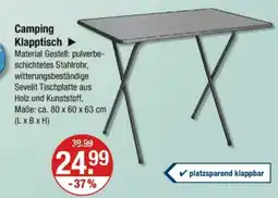 V Markt Camping Klapptisch Angebot