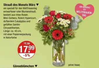 V Markt Strauß des Monats März Angebot