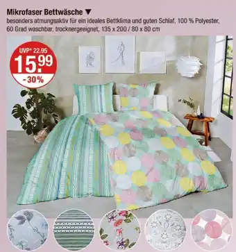 V Markt Mikrofaser Bettwäsche Angebot