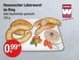 V Markt WEBER Hausmacher Leberwurst im Ring Angebot