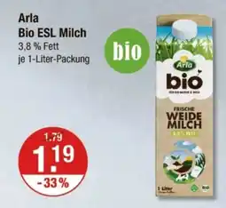 V Markt Arla Bio ESL Milch Angebot