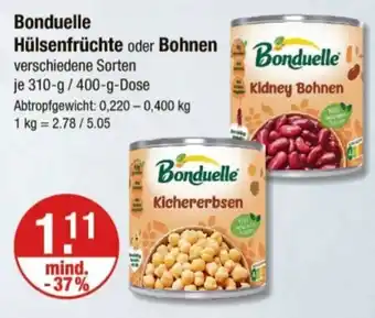 V Markt Bonduelle Hülsenfrüchte oder Bohnen Angebot