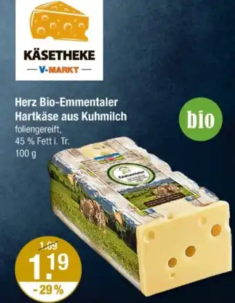 V Markt Herz Bio-Emmentaler Hartkäse Angebot