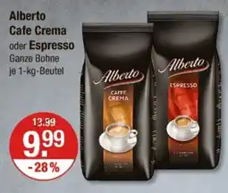 V Markt Alberto Cafe Crema oder Espresso Angebot