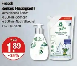 V Markt Frosch Senses Flüssigseife Angebot